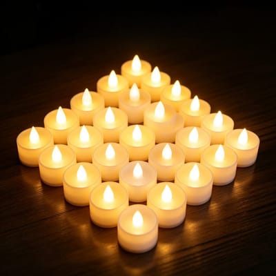 Vela Led Eletrônica Amarela para Decoração e Festas