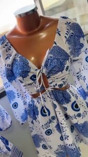 Macaquinho Feminino Crepe Estampado com Short por Baixo