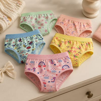Kit Calcinha Infantil 5 ou 10 Peças 100% Algodão