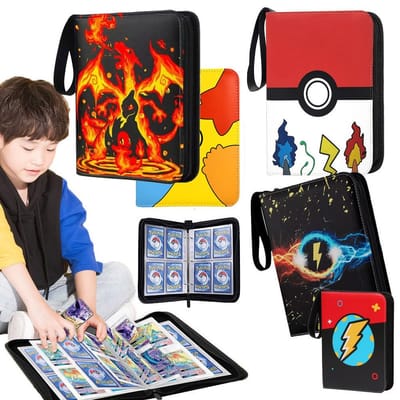 Álbum Fichário Pokémon Com Ziper P 400 Cards