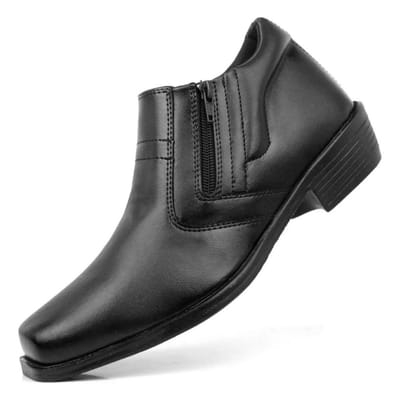 Bota Social Masculina Zíper Lateral