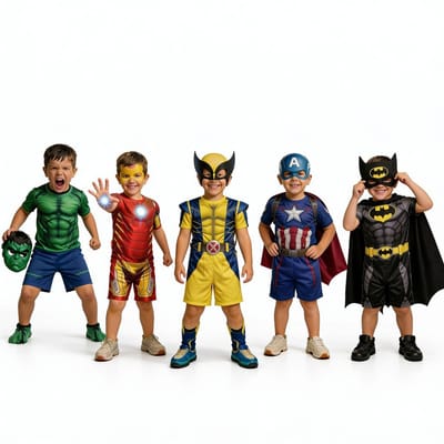 Fantasia de super-herói infantil a partir de R$36,90