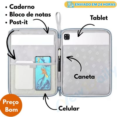 Capa Case Bolsa Pasta para Tablet Galaxy Xiaomi iPad