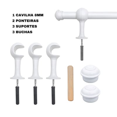 Varão de Madeira Para Cortinas
