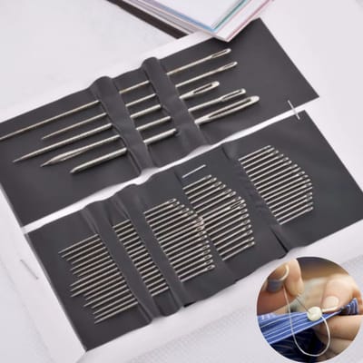 Kit 60 Agulhas de Costura de Mão para Bordados e Consertos
