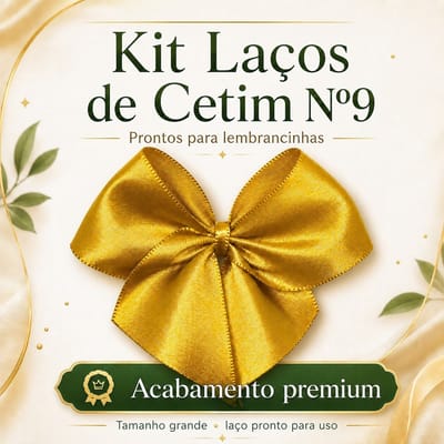 Kit Laços de Cetim nº 9 para Lembrancinhas