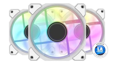 Kit 3 Ventoinhas Aigo Darkflash DR08 ARGB 120mm Branco