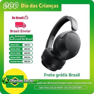 Headphone QCY H3s ANC Bluetooth Som Hi-Res LDAC