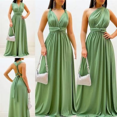Vestido Longo Elegante para Casamento Convidada