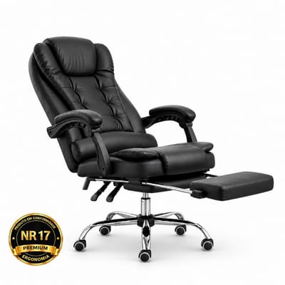 Cadeira Presidente Ergonômica Reclinável LARUNO
