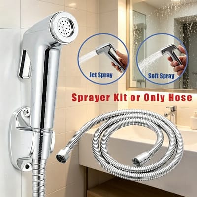 Ducha Higiênica Para Banheiro Completa Luxo Inox 1,2m