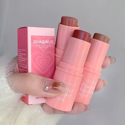 Blush Cremoso em Bastão Acabamento Fosco Natural
