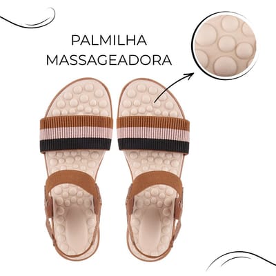 Sandália Papete Feminina Ortopédica com Palmilha Massageadora