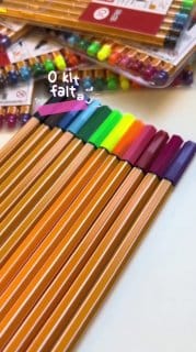 Canetas Coloridas Fine Line 0.4mm Papelaria Kawaii