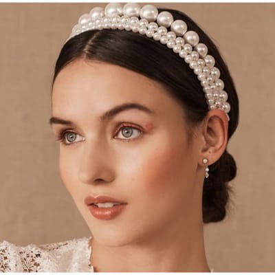 Kit 10 Tiaras Feminina Pérola Luxo Arco Cabelo