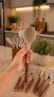 Kit De Talheres Silicone Belmont 10 Peças Grande Moderno Luxo Cozinha