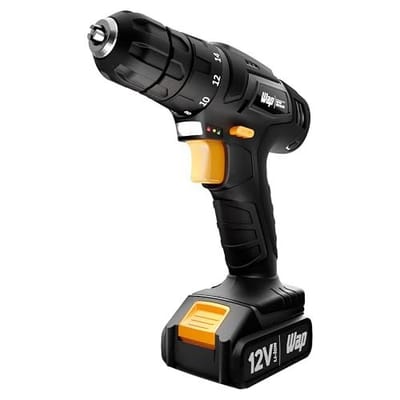 Parafusadeira e Furadeira WAP 12V com Maleta e Kit 13 Acessórios