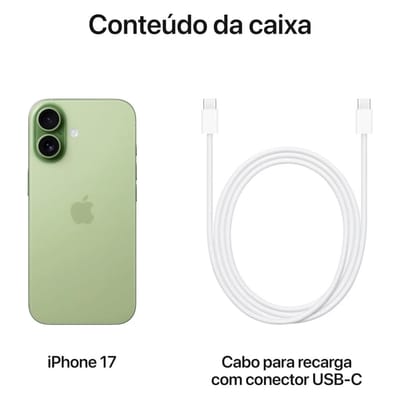 iPhone 17 256GB Tela 6,3 Camera 48MP iOS 5G NFC