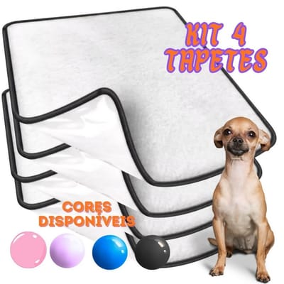 Kit 4 Tapetes Higiênicos Laváveis para Pet