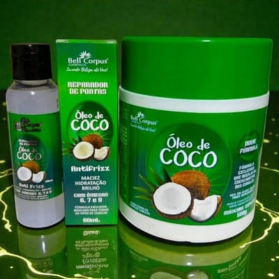 Kit Óleo de Coco Revitalização Capilar + Máscara Bell Corpus