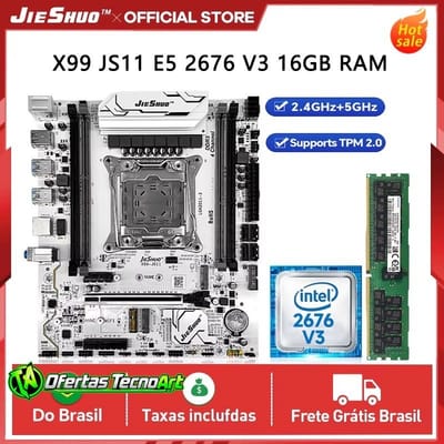 Kit Xeon x99 2676v3 Jieshuo JS11 aRGB + 16GB