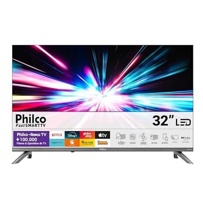 Smart TV 32 Philco Roku TV Dolby Audio HDR10