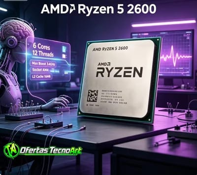 Processador AMD Ryzen 5 2600 6 núcleos 12 threads