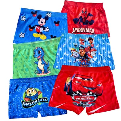 Kit com 5 Cuecas Boxer Infantis