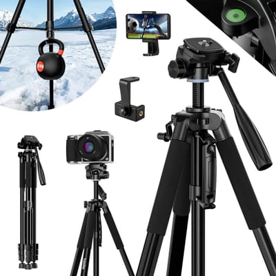 Tripé Profissional Basike 190cm para Câmera e Celular