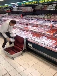 bolsa de compras dobrável com rodas para feira