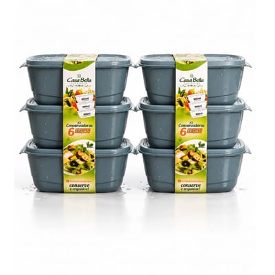 Kit 6 Potes Herméticos para Cozinha