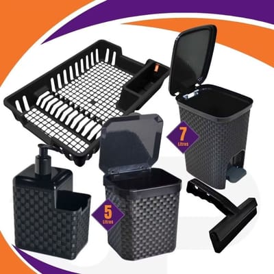 Kit Cozinha Multiuso Completo 3 a 5 Peças