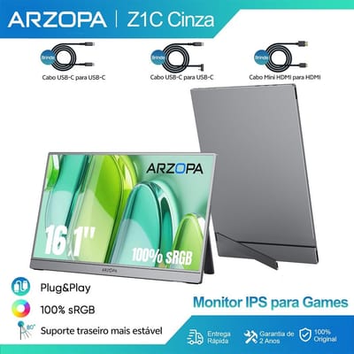 Monitor Portátil Arzopa Z1C 16.1 1080P com Suporte
