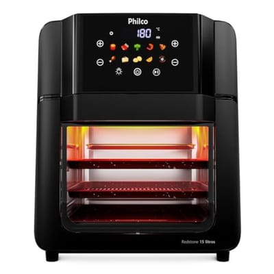 Air Fryer Oven Philco 15L Redstone 10 Funções 220V