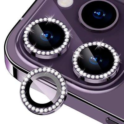 Película Lente Câmera Strass para iPhone 11 a 16