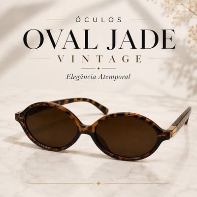 Óculos de Sol Feminino Oval Vintage UV400