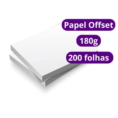 Papel Offset Opaline Liso 180g Branco Diplomata Kit 50 a 200 Folhas