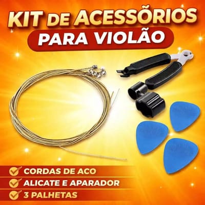 Cordas para violão e palhetas