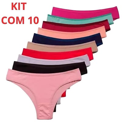 Kit Calcinhas Feminina Algodao Microfibra Conforto