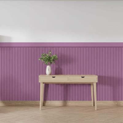 Papel de Parede Adesivo Ripado Cabeceira Meia Parede