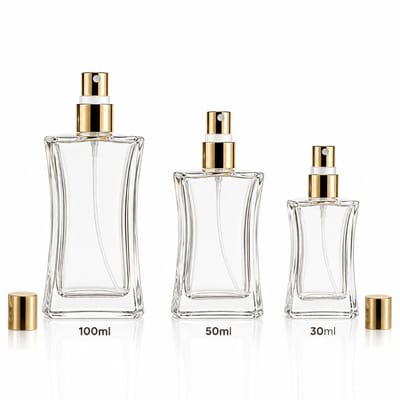Kit 10 Frascos de Perfume 100ml 50ml 30ml com Válvula Spray