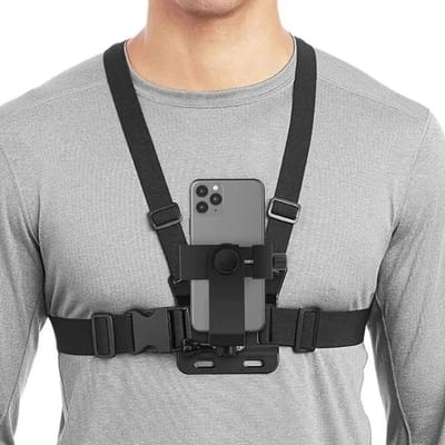 Suporte de peito para celular e GoPro