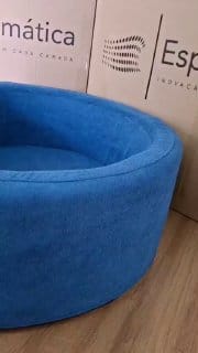 Piscina de Bolinha de espuma acolchoada divertida cor bege infantil criança e bebê - sem bolinhas