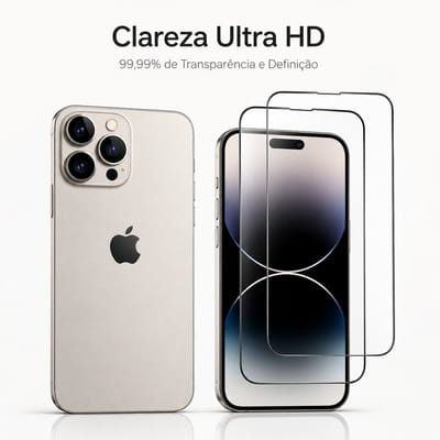 Película de Vidro 3D HD iPhone 17 a XR XS Max