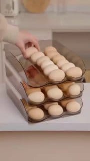 Gaveteiro Empilhável Porta Ovos Duplo 32/40 ovos Cores para Cozinha Geladeira