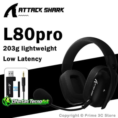 Headset Sem Fio Attack Shark L80 Pro