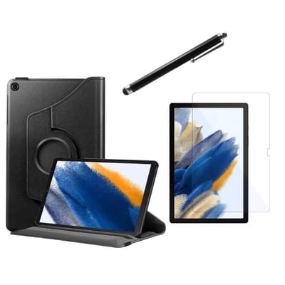Kit Capa Giratória + Película + Caneta Galaxy Tab A8
