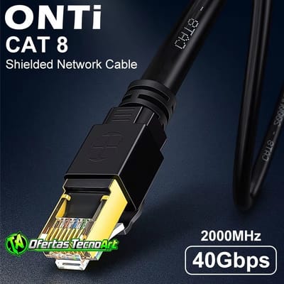 Cabo de Rede Ethernet RJ45 CAT 7/CAT 8 20 Metros
