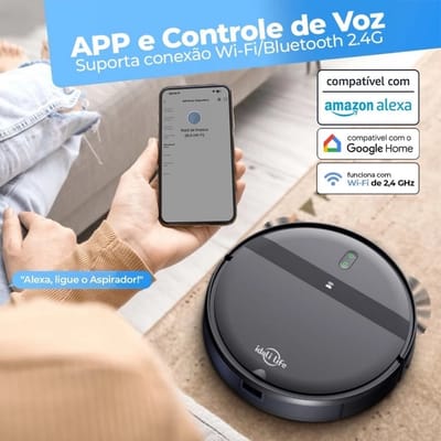 Aspirador Robô Inteligente IDALI LIFE com Sensores Anti-queda