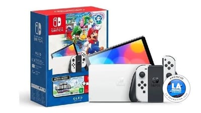 Nintendo Switch OLED Bundle Super Mario Bros Wonder Branco